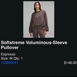 Lululemon Softstreme Voluminous-Sleeve Pullover